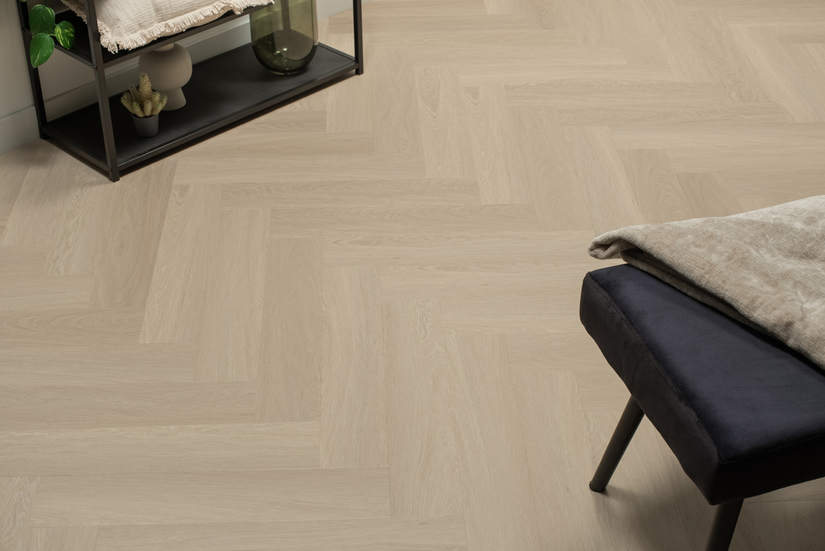 Floer Visgraat Vinyl vloer Beige Eiken