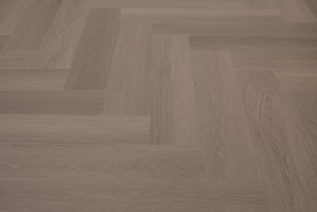 Floer Visgraat Vinyl vloer Greige Eiken