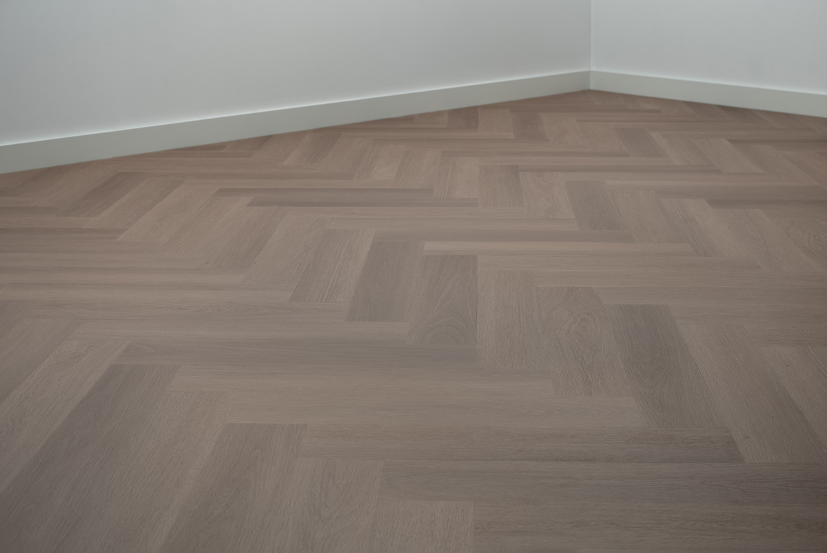 Floer Visgraat Vinyl vloer Greige Eiken