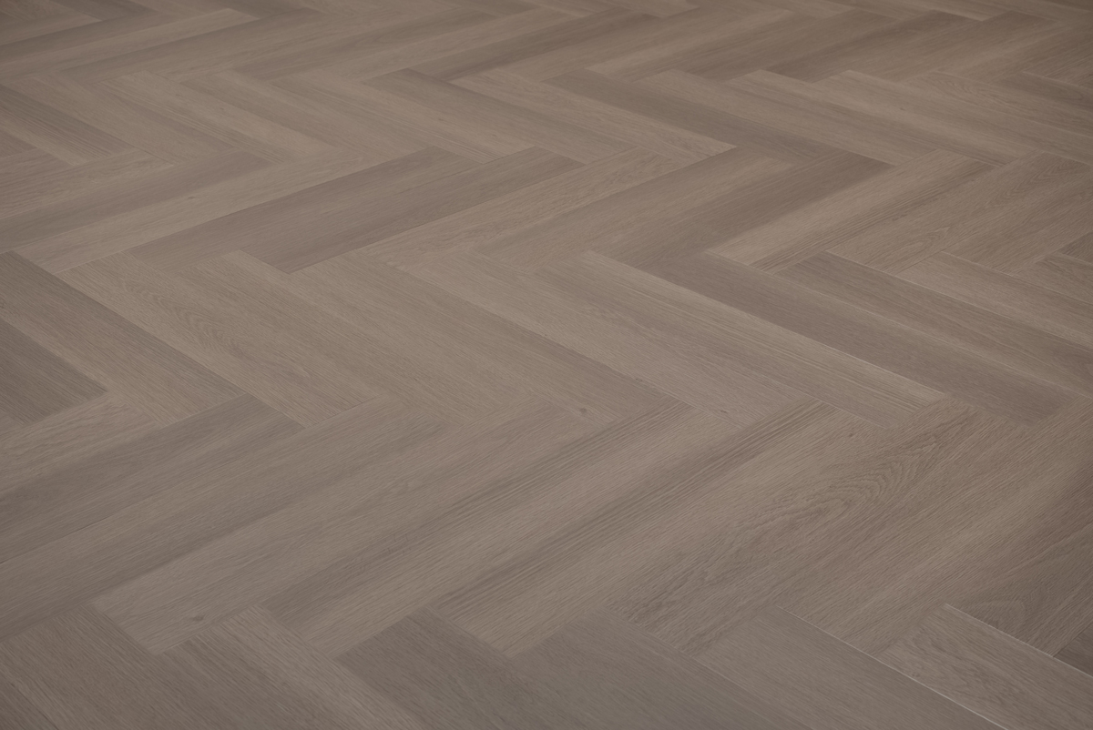 Floer Visgraat Vinyl vloer Greige Eiken